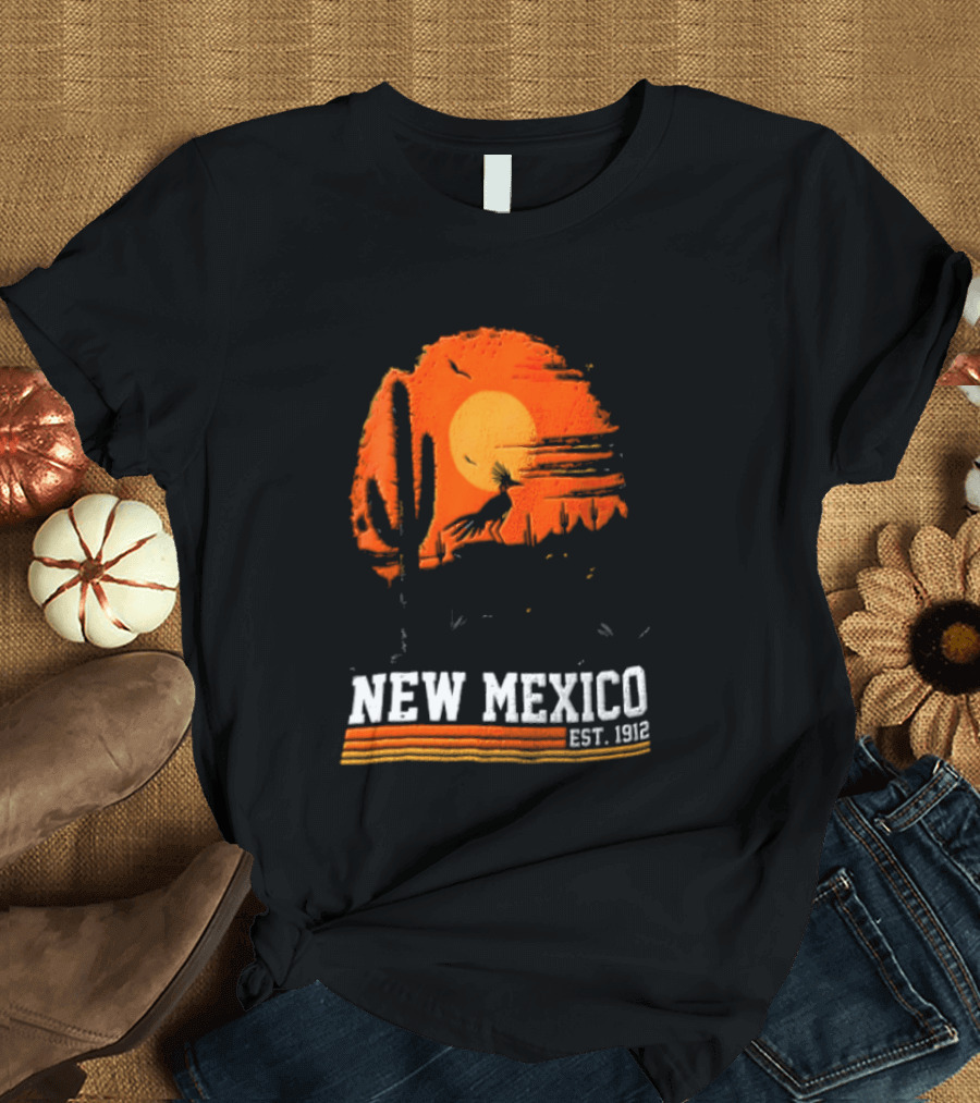 New Mexico Cactus Desert Vibes Est. 1912 Sun T-Shirt