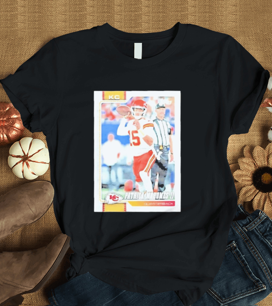Kansas City Chiefs Patrick Mahomes II 2026 Topps Football Quarterback Trading Card T-Shirt