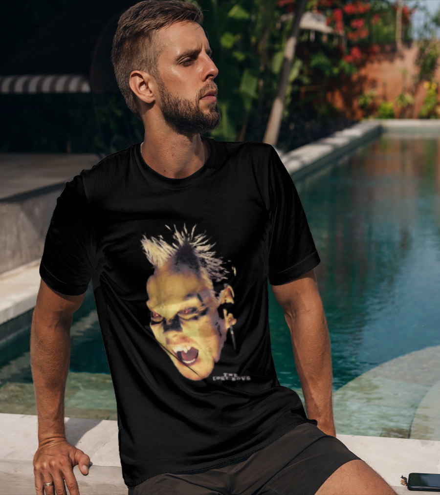 The Lost Boys David Vampire Face Silver Bullet Earring T-Shirt