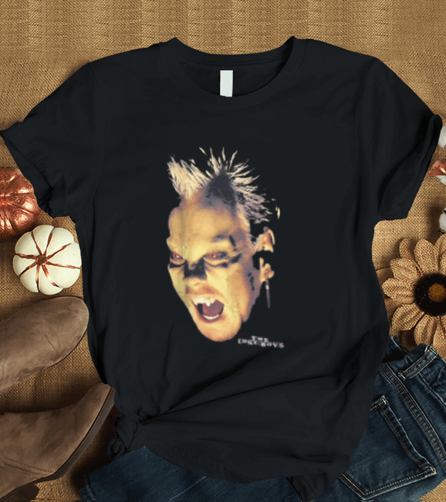 The Lost Boys David Vampire Face Silver Bullet Earring T-Shirt