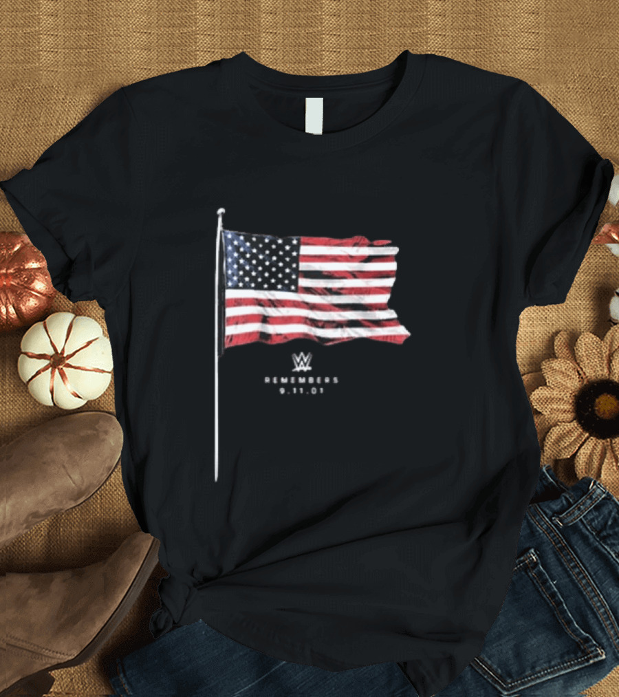 WWE Remembers 9 11 25th Anniversary American Flag 2026 T-Shirt