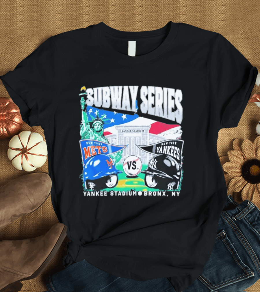 Yankee Stadium Bronx NY New York Mets Yankees Subway Series 2026 T-Shirt