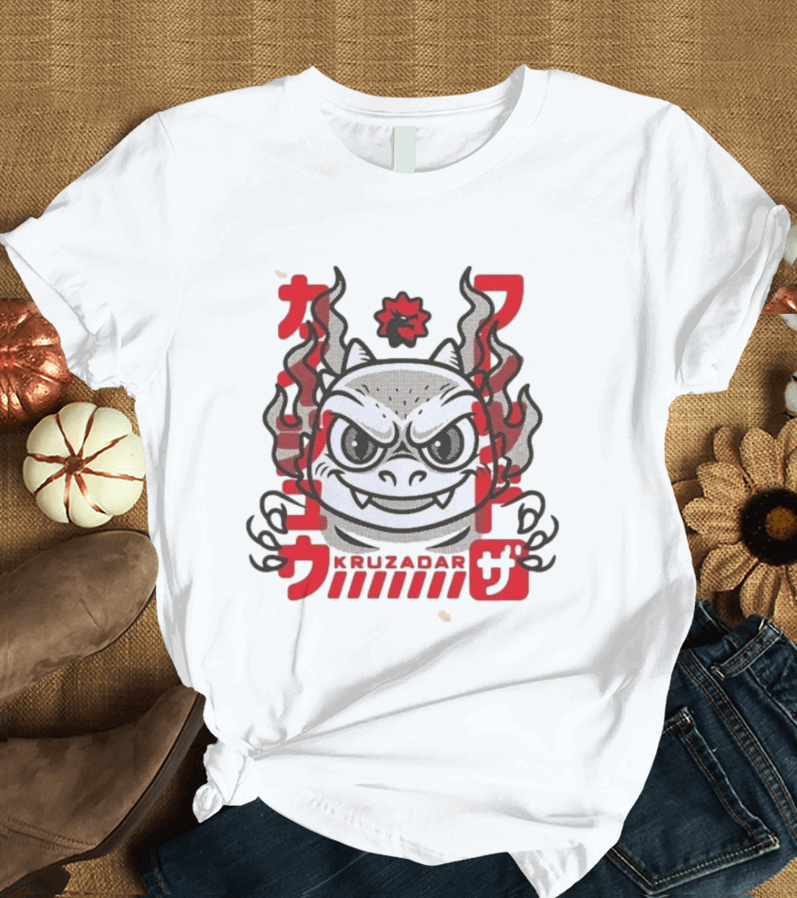 Kruzadar Kaiju Fred Red Anime Monster Japanese T-Shirt