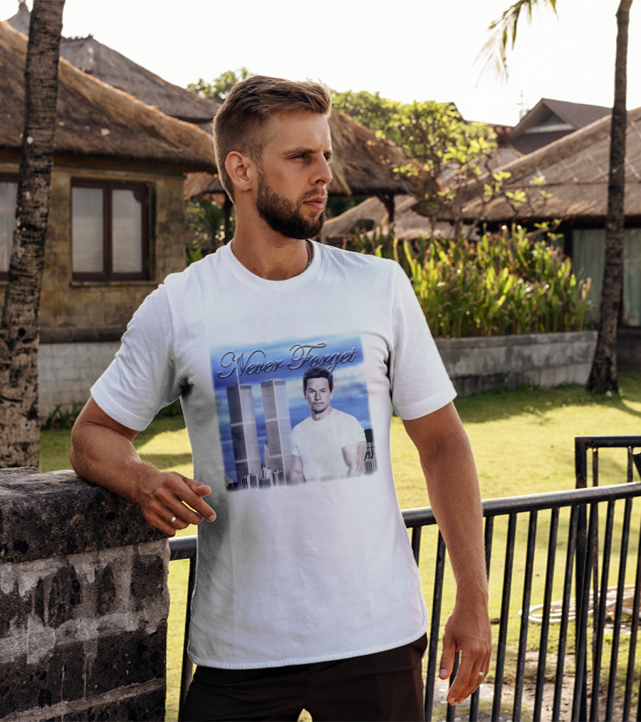 Never Forget Twin Towers Mark Wahlberg T-Shirt
