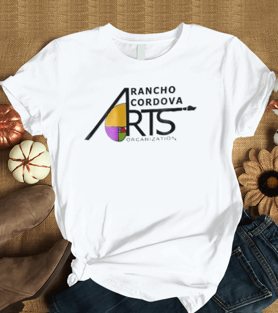 Rancho Cordova Arts Organization Paintbrush Fibonacci Golden Spiral T-Shirt