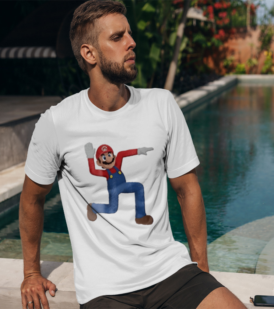 Super Mario Plumber Bent Arms And Legs Pose T-Shirt