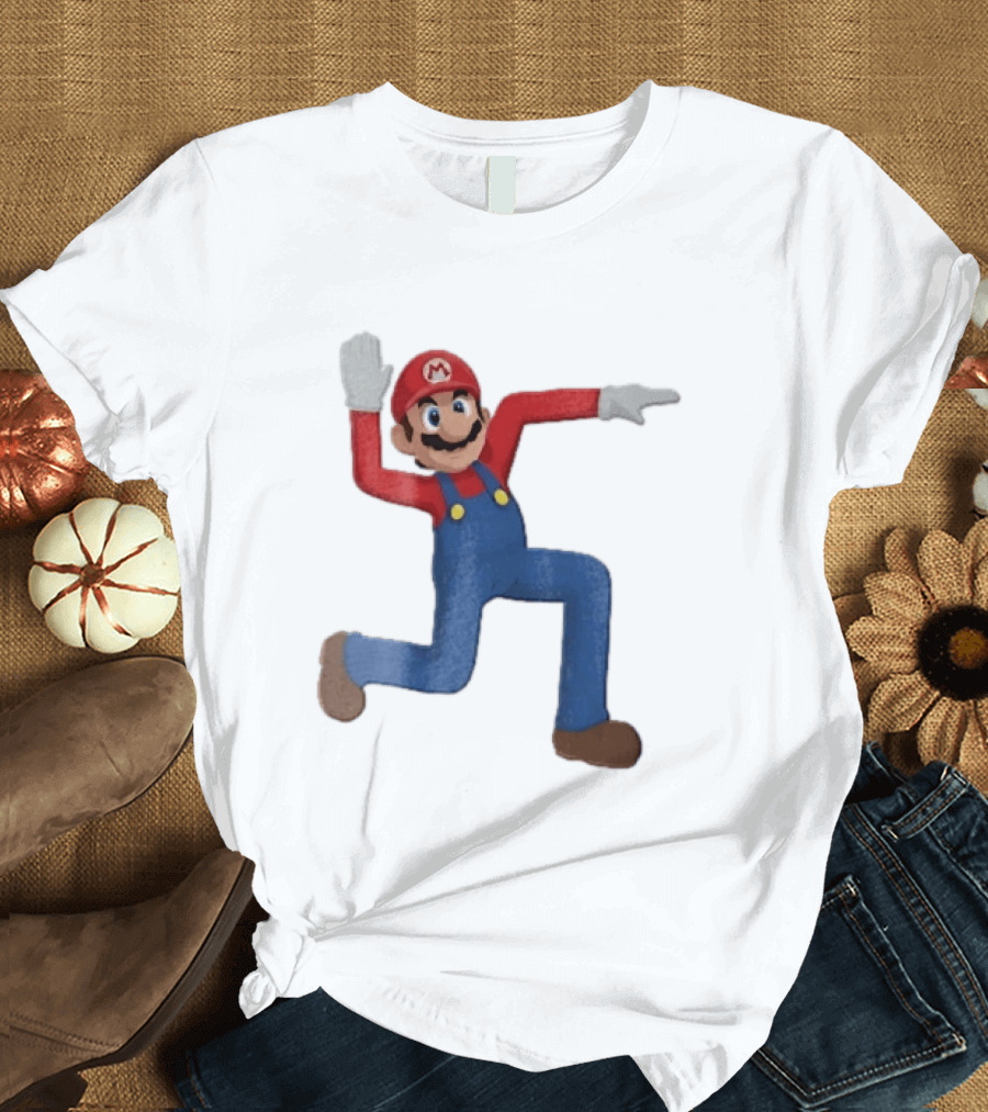 Super Mario Plumber Bent Arms And Legs Pose T-Shirt