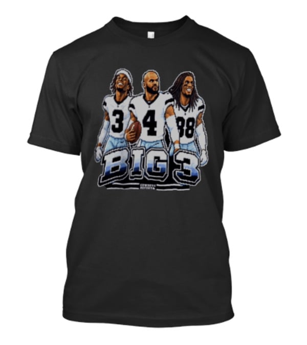 Dallas Cowboys Big 3 3 4 88 Cowboys Report T-Shirt