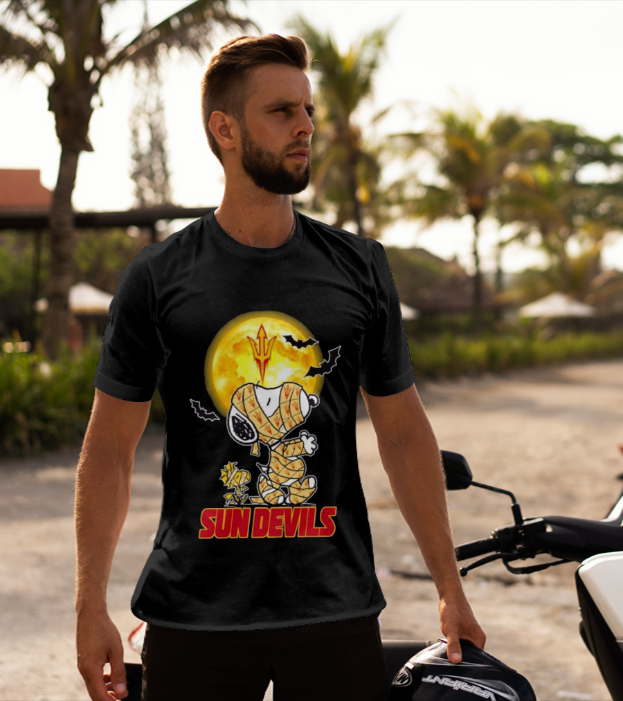 Arizona State Sun Devils Snoopy Woodstock Cosplay Mummy Halloween T-Shirt
