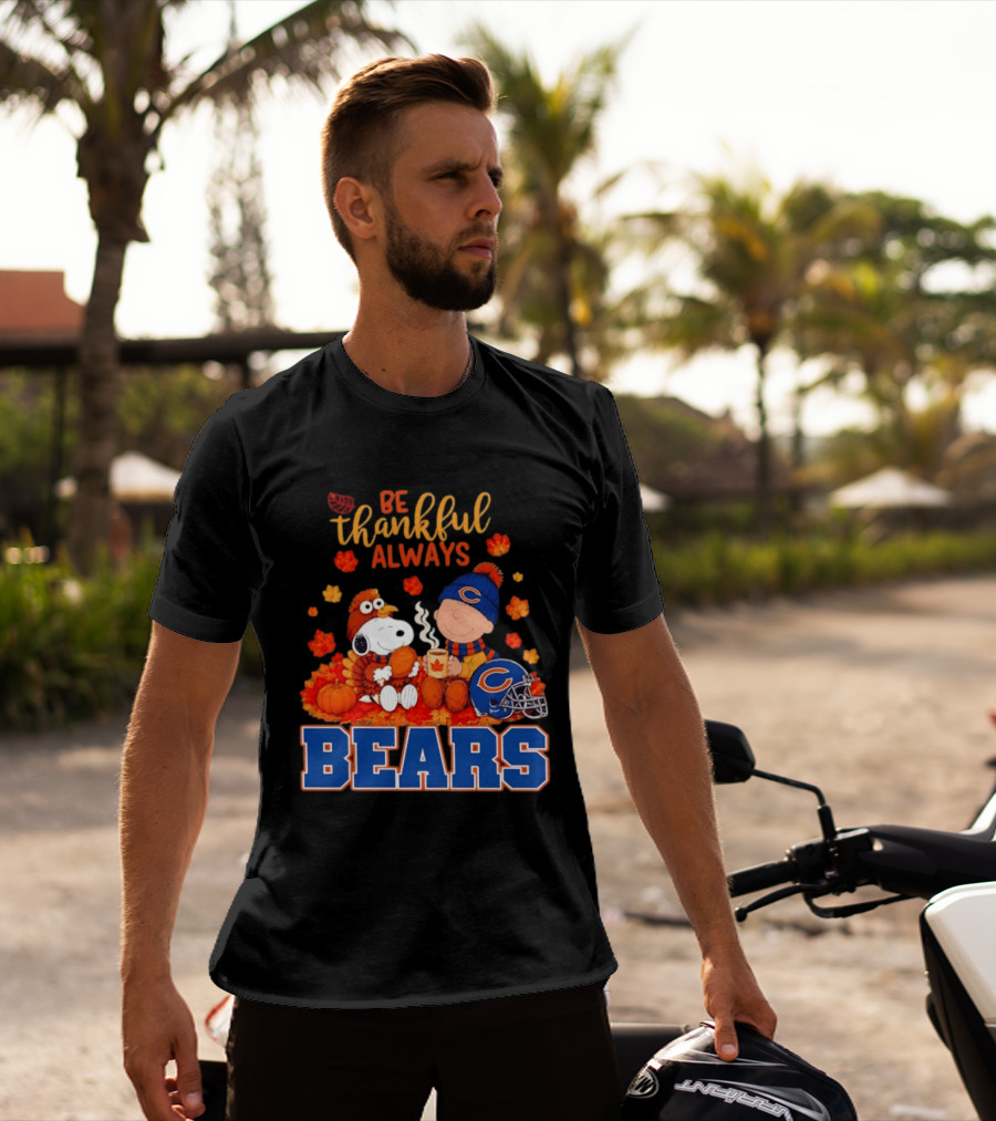 Be Thankful Always Snoopy And Charlie Brown Bears T-Shirt