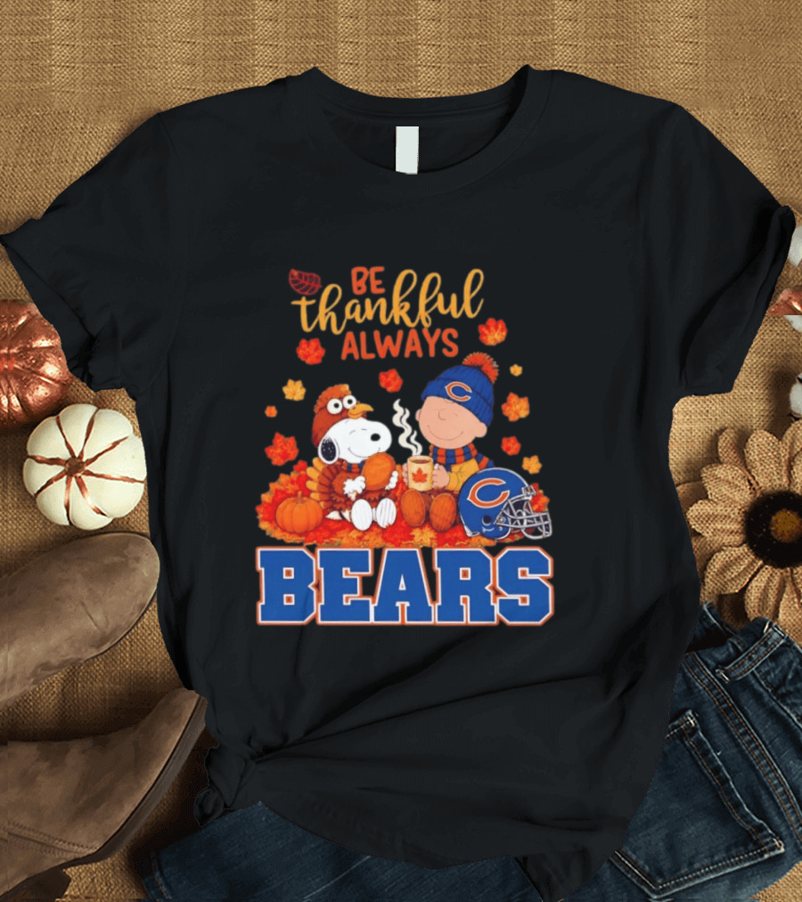 Be Thankful Always Snoopy And Charlie Brown Bears T-Shirt