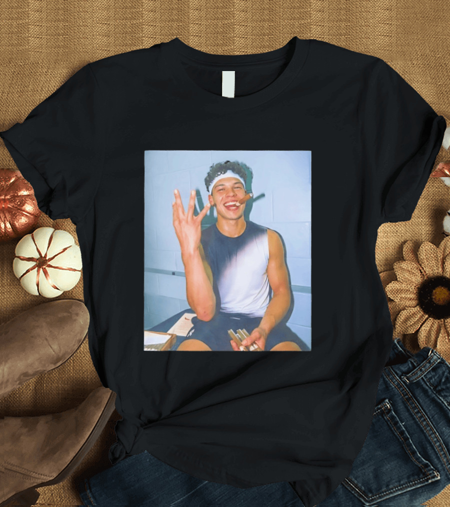 Ben Shelton Smoking Cigar Hand Gesture Victory Celebration T-Shirt
