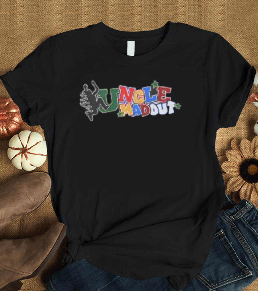 Uncle Madout DJ Madout Store Colorful Lettering Silhouette Tree T-Shirt