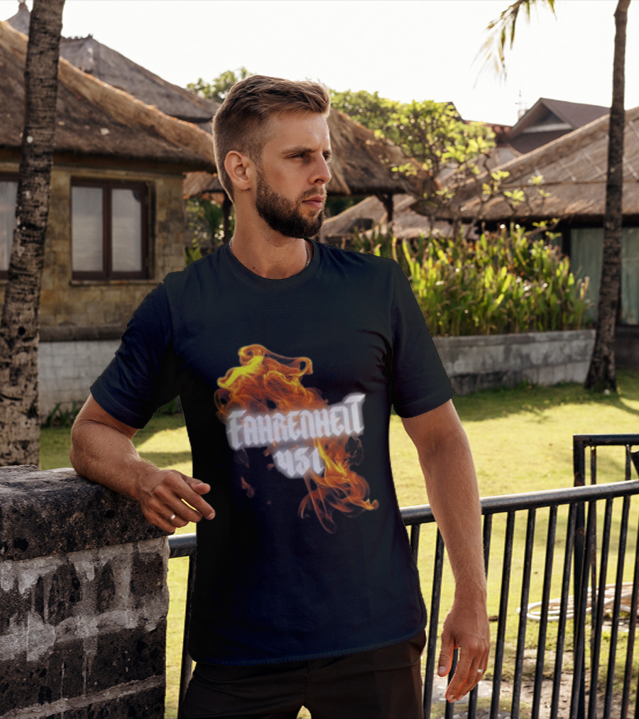 Fahrenheit 451 I'm With The Banned Books World Tour 2026 Flames T-Shirt