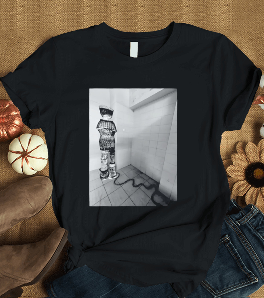 Calgary AeroMexico Airlines Winter Wonderland Robotic Figure In Monochrome Tile Room T-Shirt