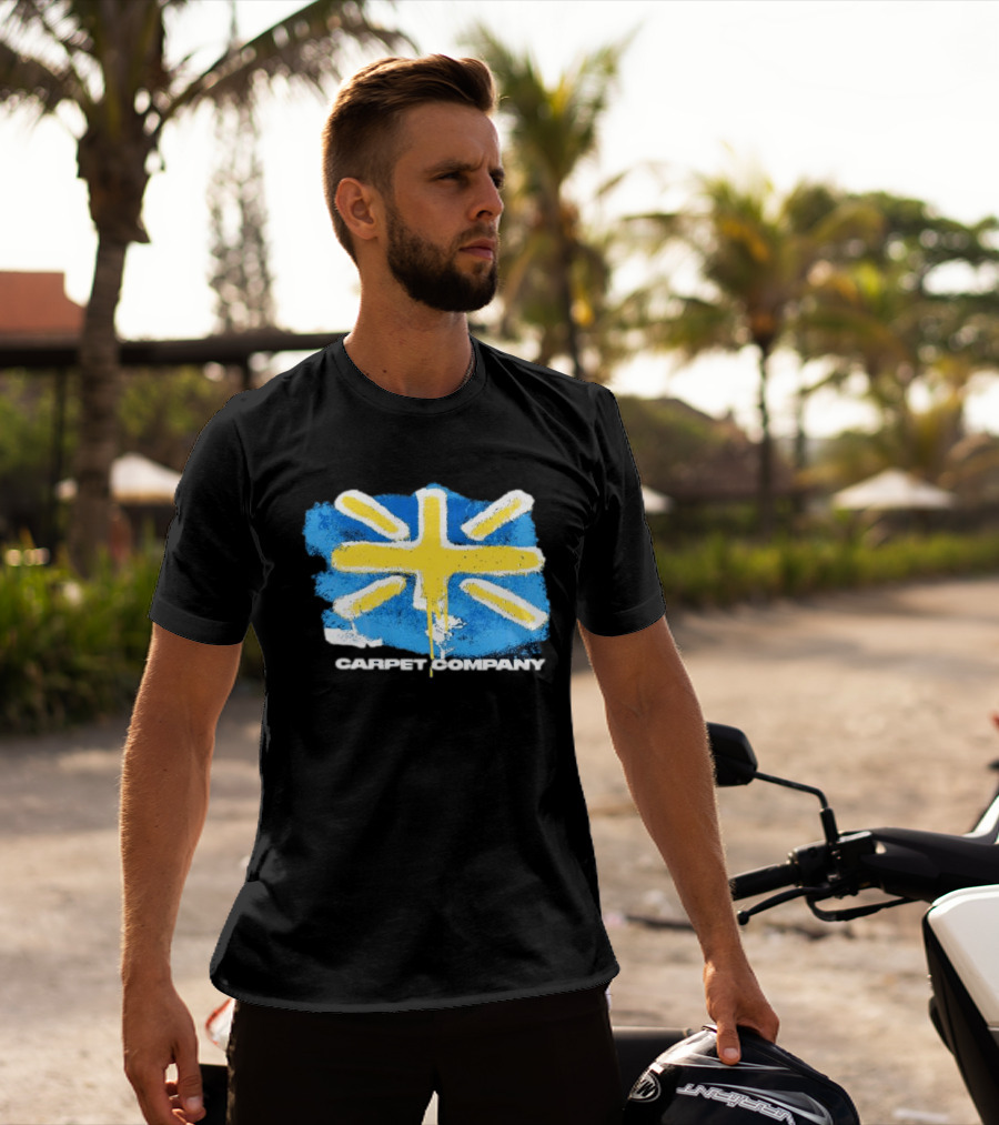 Carpet Company Union Jack Blue Yellow Cross T-Shirt