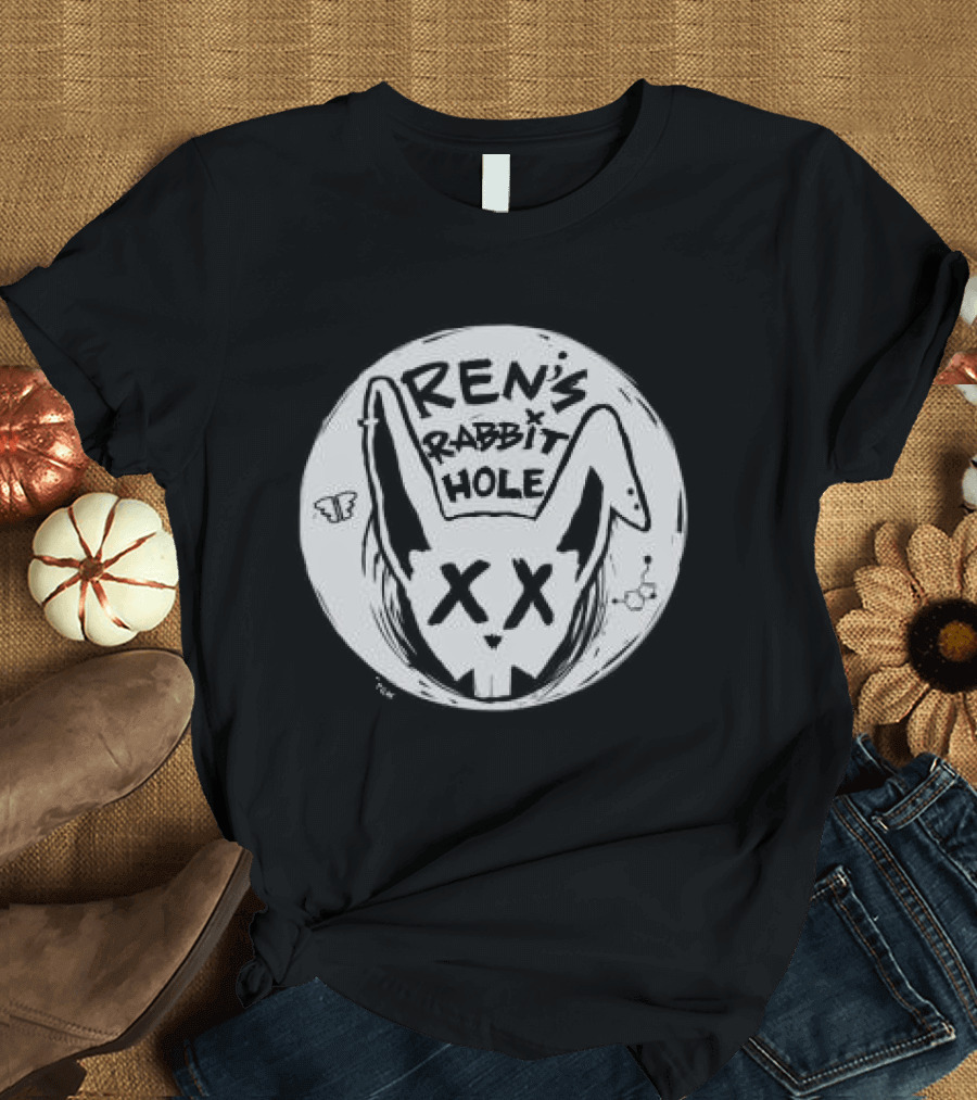 Ren's Rabbit Hole XX Bunny Graphic On Circle T-Shirt