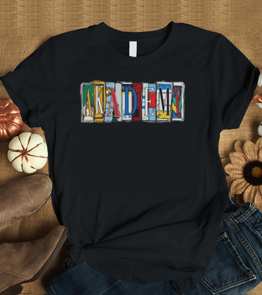 The Akademy Store License Plate Art Alphabet Letters T-Shirt