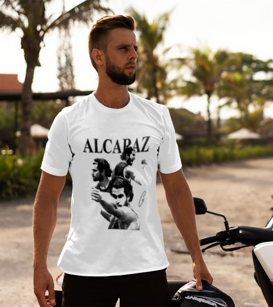 Alcaraz Tennis Player Silhouette US Open Champion T-Shirt