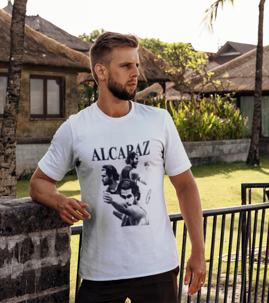 Alcaraz Tennis Player Silhouette US Open Champion T-Shirt