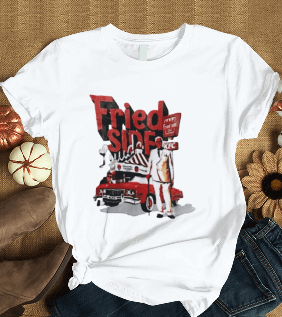 Fried Side Club KFC Colonel Sanders Kentucky Fried Luude Car T-Shirt