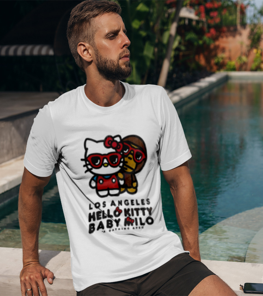 Los Angeles Hello Kitty Baby Milo A Bathing Ape Collaboration T-Shirt