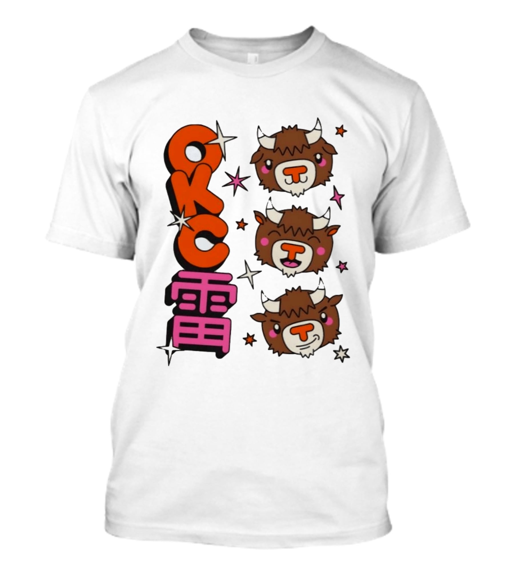 OKC Thunder Kawaii Bison Buffalo NBA Japan T-Shirt