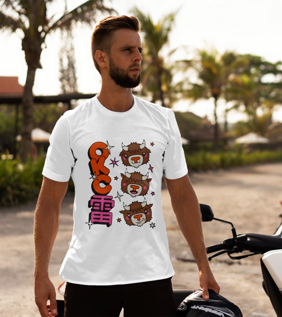 OKC Thunder Kawaii Bison Buffalo NBA Japan T-Shirt