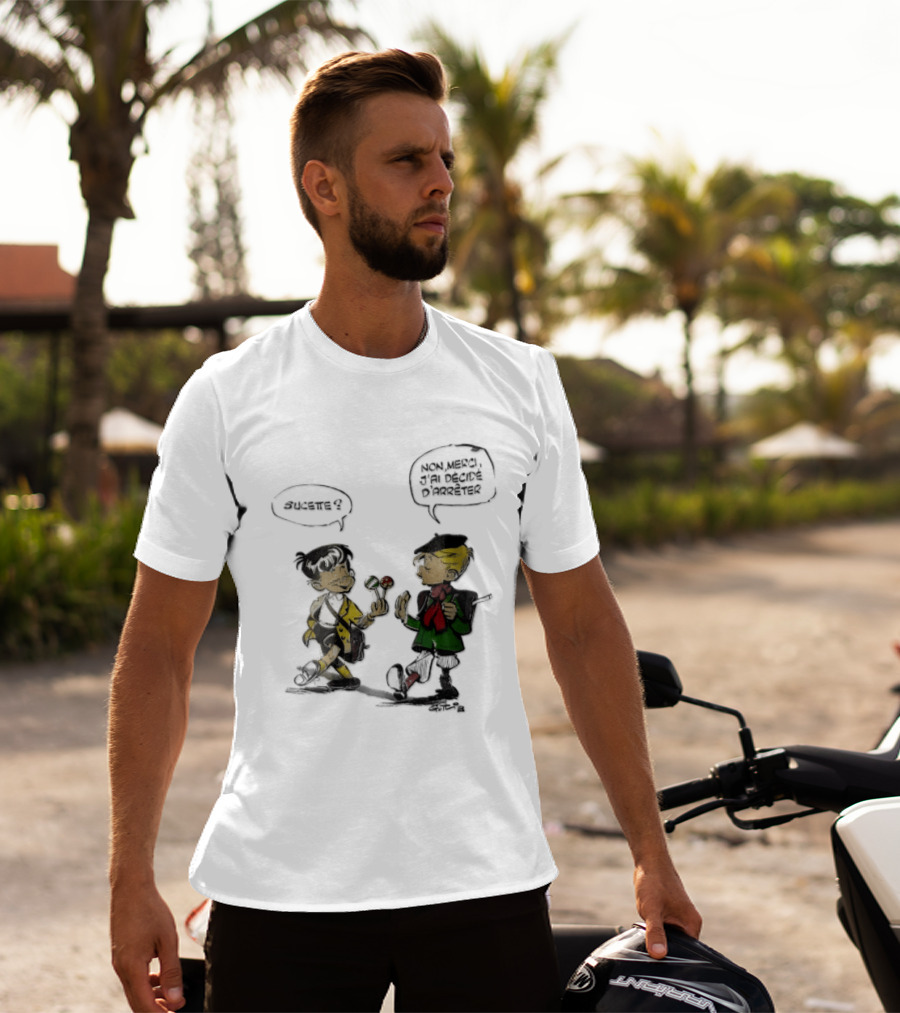 Sucette Non Merci Jai Decide Darreter Gotlib Cartoon French Schoolboys T-Shirt