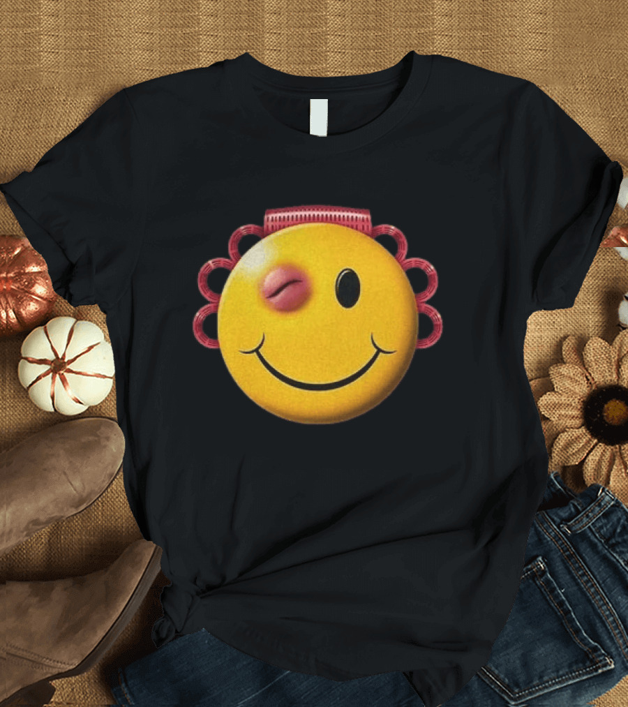 A$AP Rocky Don't Be Dumb Tour Smiley Face With Winking Eye And Red Rope Details T-Shirt