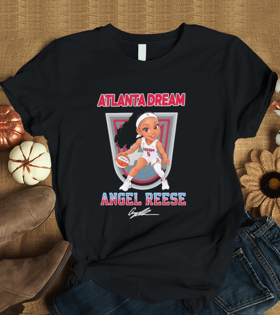 Atlanta Dream Angel Reese No 5 Chibi Basketball T-Shirt