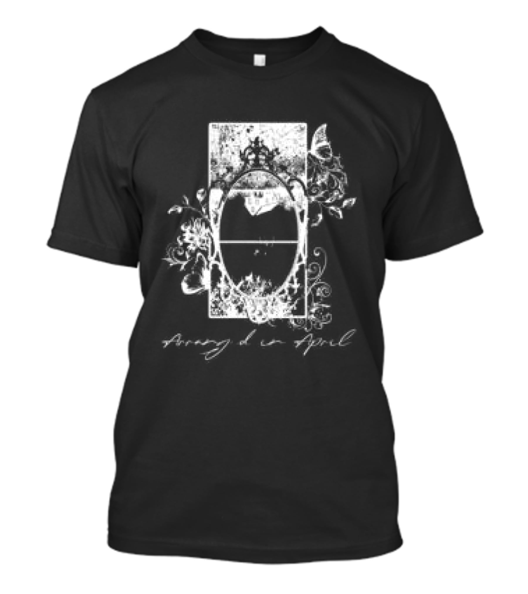 Arranged In April Store Mirror Floral Frame T-Shirt