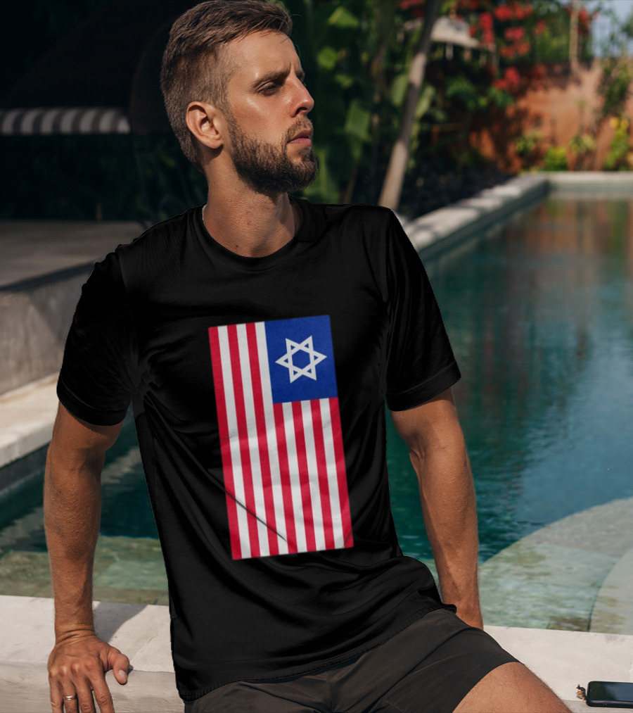 Hyde Force Store Very Serious Marine Casualty USA Israel Flag T-Shirt