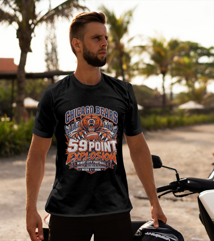 Chicago Bears 59 Point Explosion Windy City Football Week 1 2026 T-Shirt
