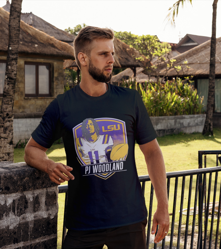 LSU Tigers Football PJ Woodland No 11 T-Shirt