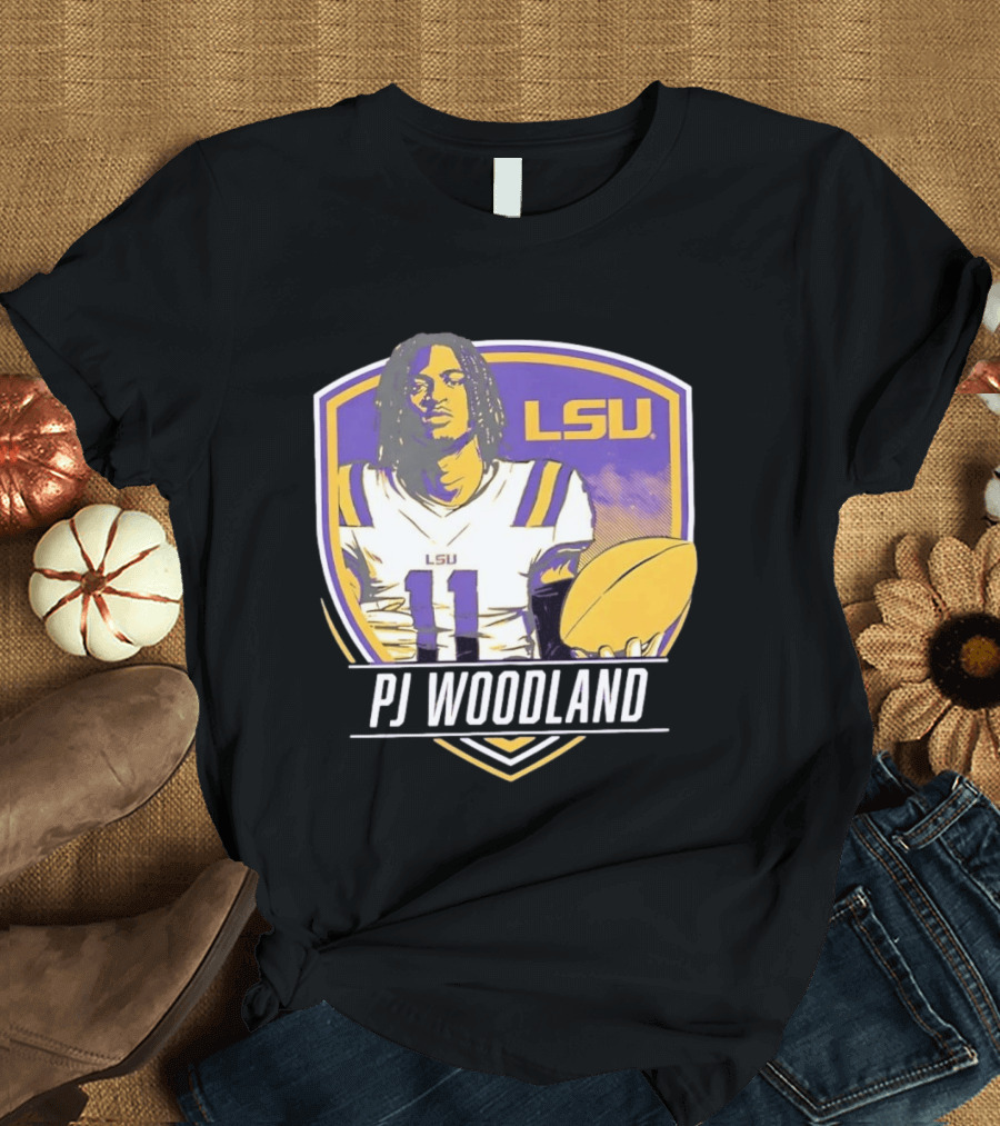 LSU Tigers Football PJ Woodland No 11 T-Shirt