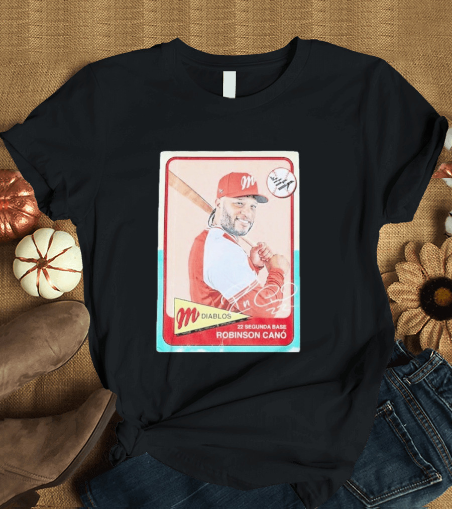 Robinson Canó Diablos Rojos Del México Paper Planes Baseball Segunda Base T-Shirt