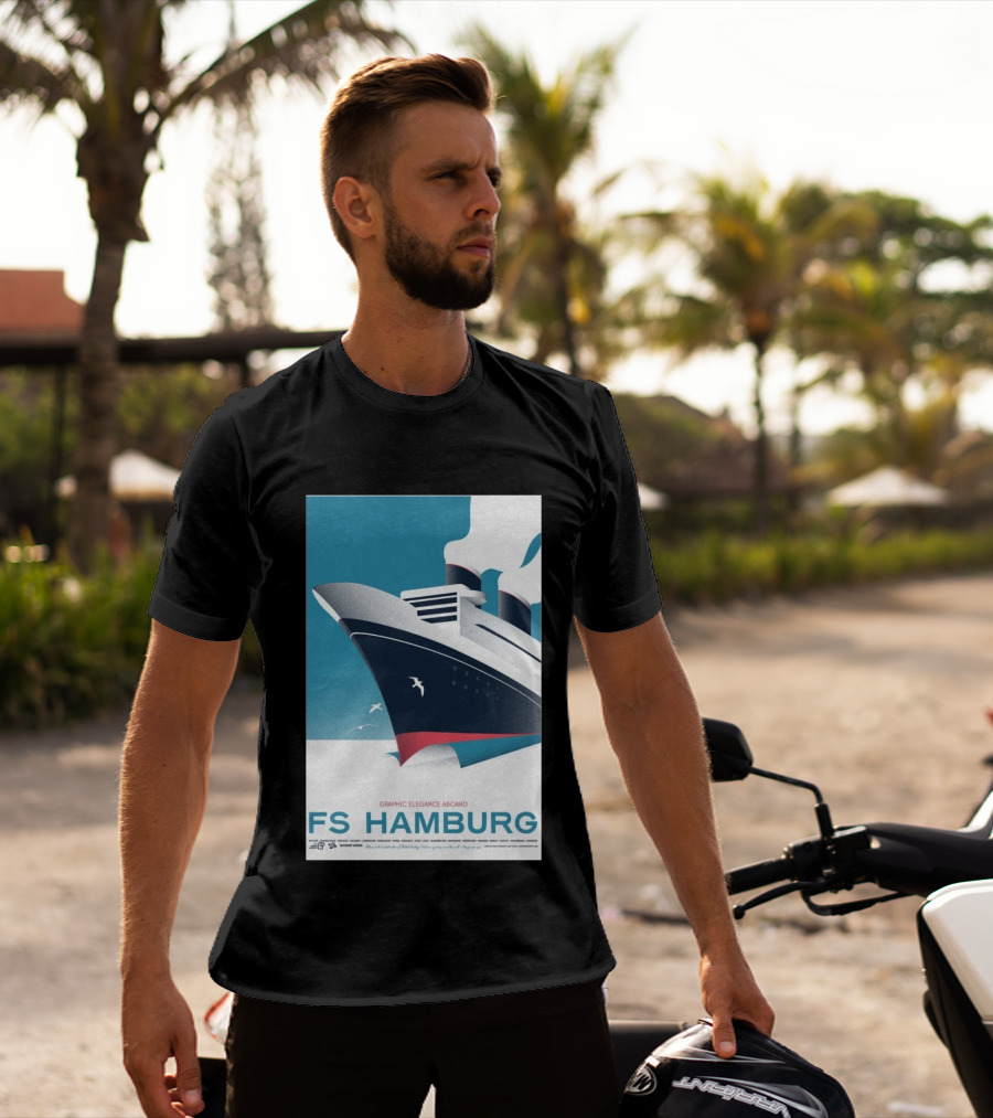FS Hamburg Graphic Elegance Aboard Travel Maritime T-Shirt