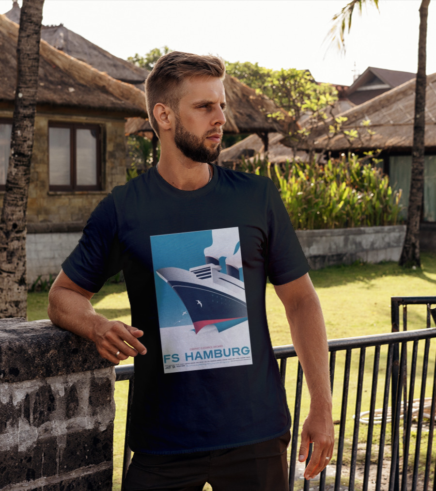 FS Hamburg Graphic Elegance Aboard Travel Maritime T-Shirt