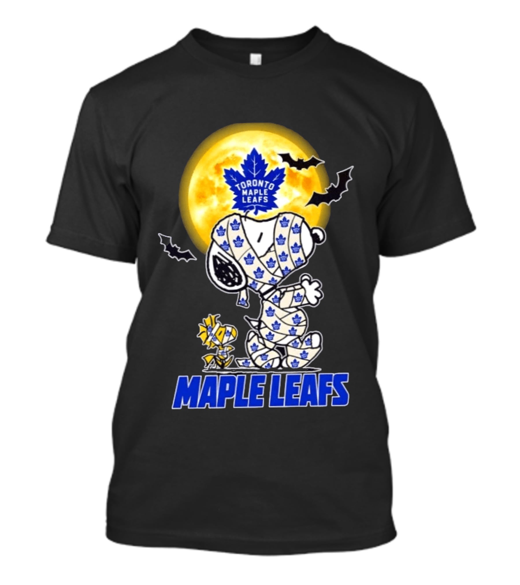 Toronto Maple Leafs Snoopy Woodstock Mummy Halloween Collaboration T-Shirt