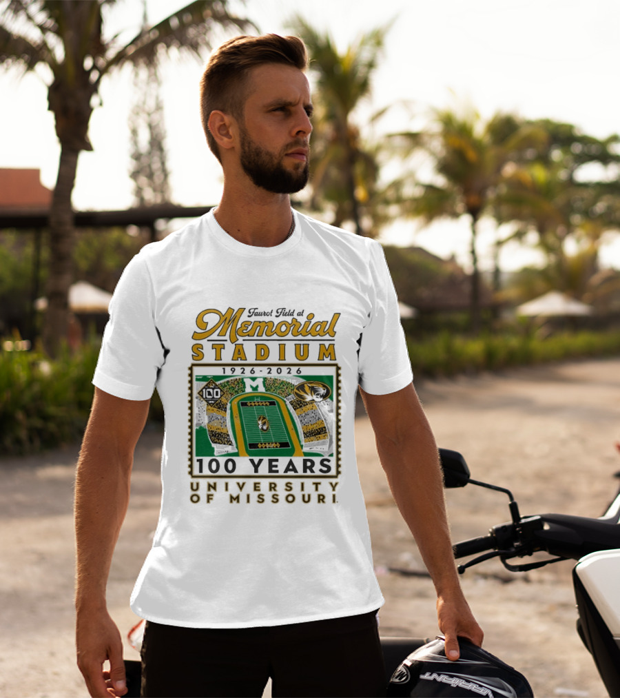 Faurot Field Memorial Stadium 1926 2026 Centennial University Of Missouri 100 Years T-Shirt