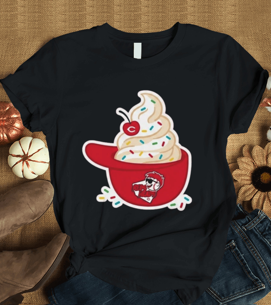 2026 Reds Heads Extra Innings Ice Cream Baseball Cap T-Shirt