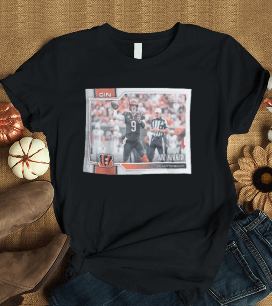 2026 Topps Cincinnati Bengals Joe Burrow Quarterback T-Shirt
