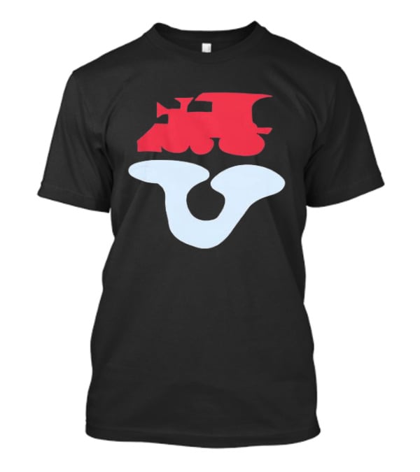 Dover Street Market Store Shop Cdg Red Train Blue Shape T-Shirt