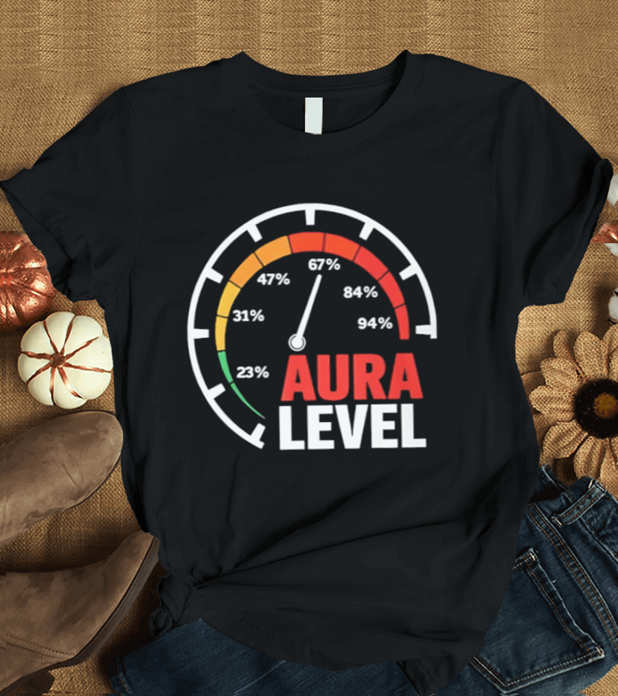 Aura Level Percentage Gauge 23% 31% 67% 84% 94% T-Shirt