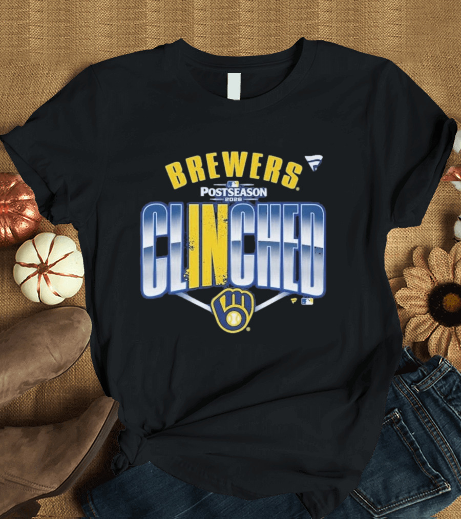 Brewers Postseason 2026 Clinched Locker Room T-Shirt