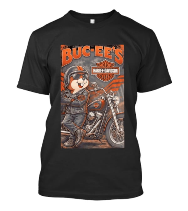 Buc Ee's Motor Cycles Harley Davidson Vintage Biker T-Shirt