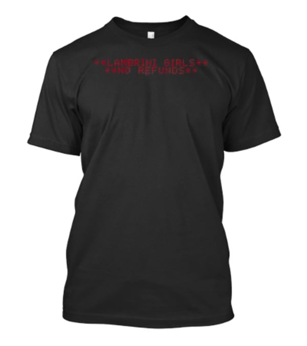 Lambrini Girls No Refunds Retro Style Red Print T-Shirt