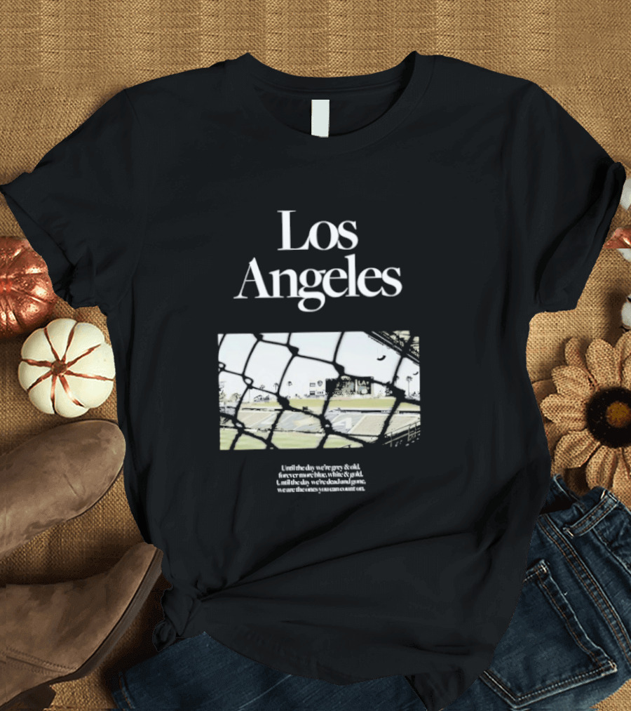 Los Angeles Until The Day We're Grey And Old Football Stadium Scene T-Shirt
