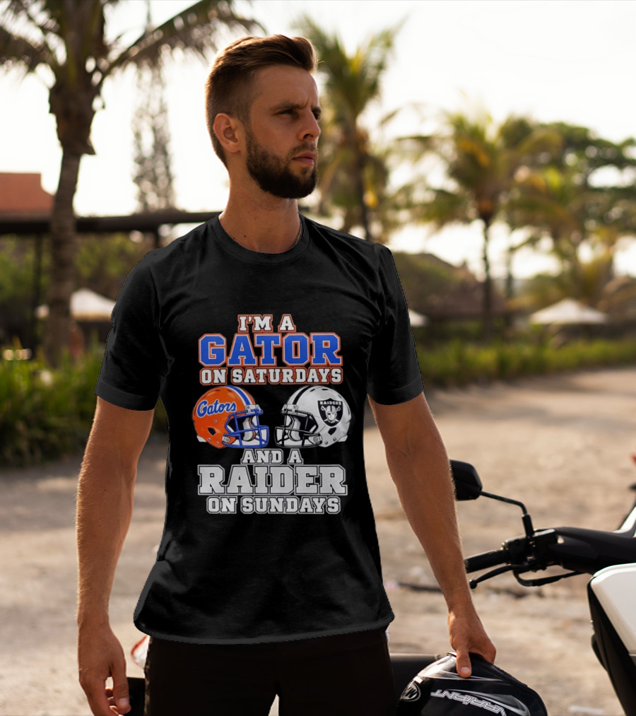 Gator Football Saturdays Raider Football Sundays T-Shirt